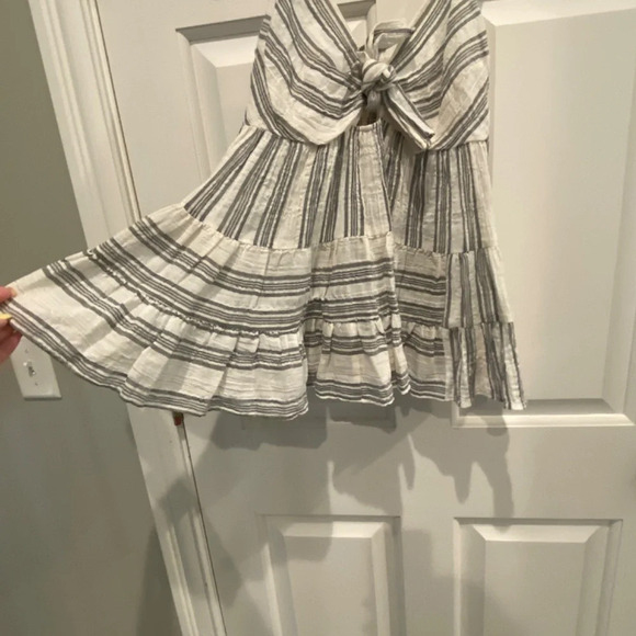 La Vie Rebecca Taylor Tank Top Tunic Tie Front 16706 - Picture 4 of 10